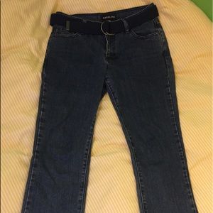 Gasoline Blue Jeans & Belt 4x32 EUC Dark Wash Denim Womens